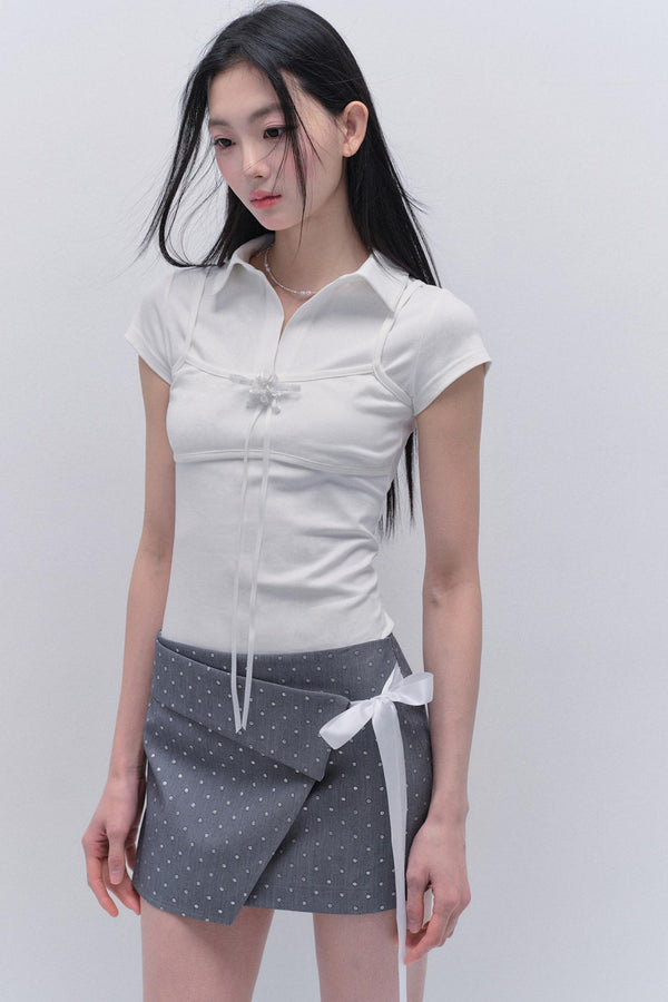 Spicy Polka Dot Bustier Skirt