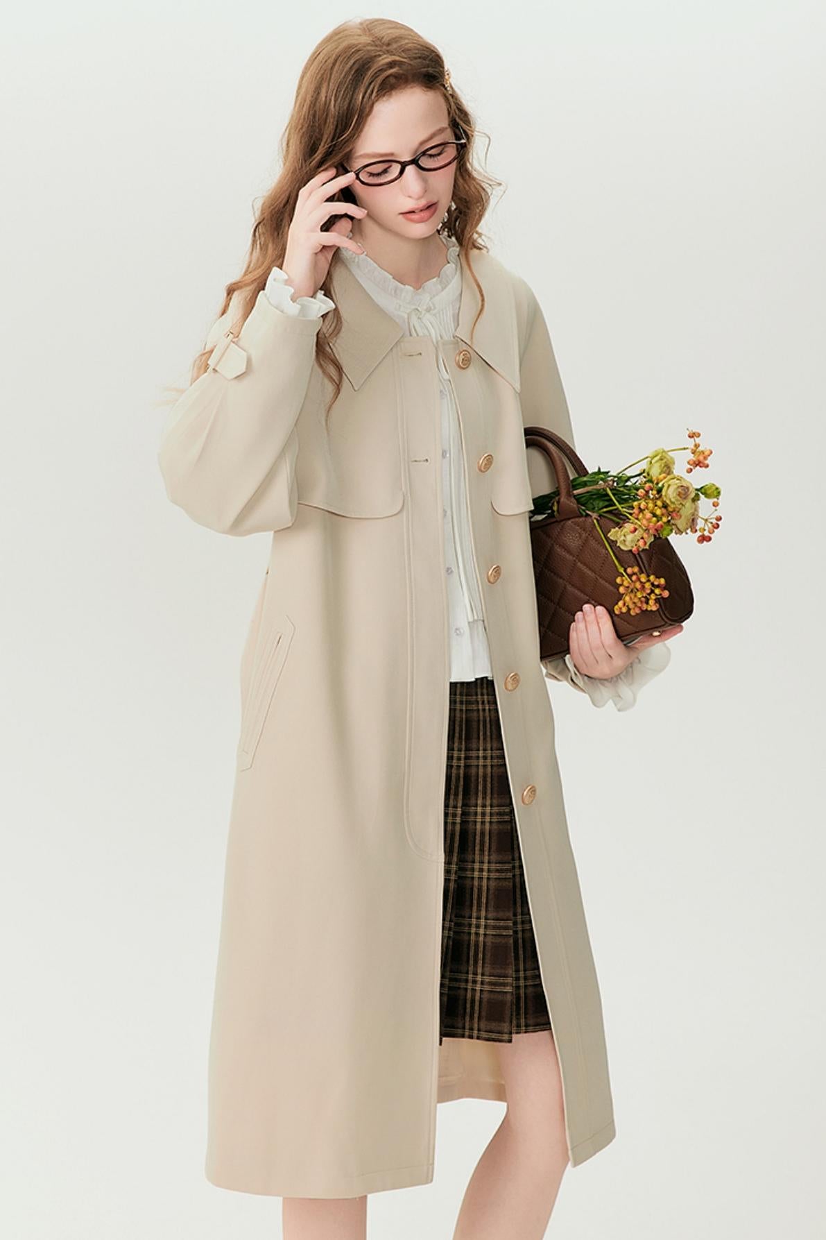 Luxe Long Rain Trench Coat