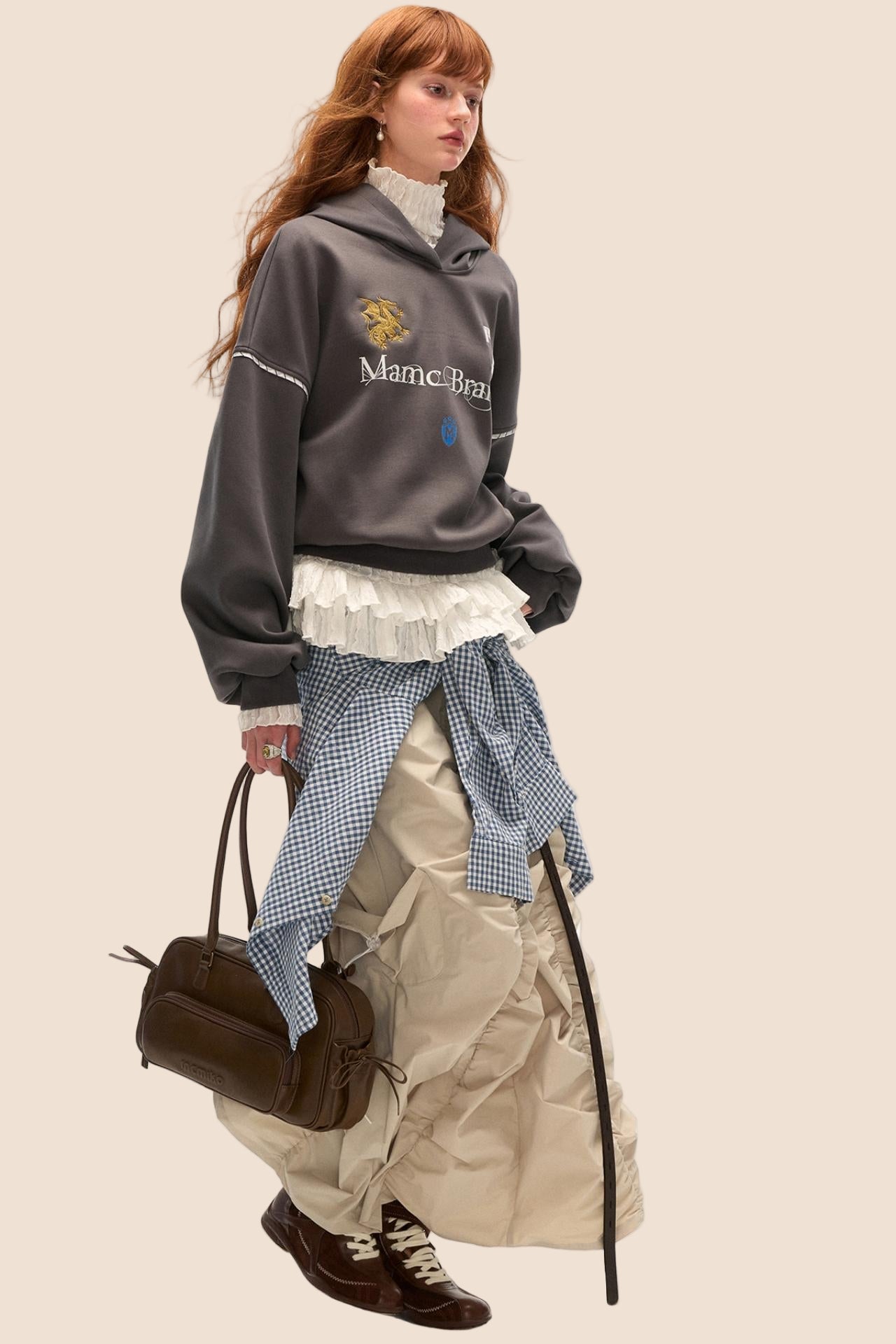 American Patchwork Hooded Sweatshirt