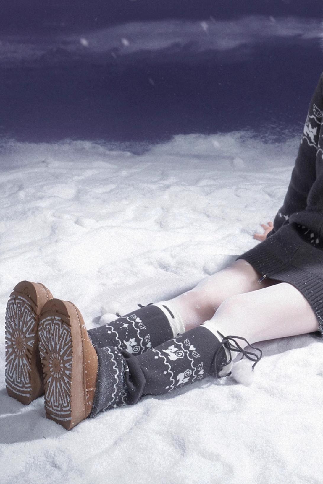 Fair Isle Knit Socks