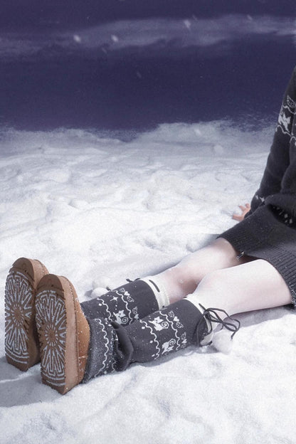 Fair Isle Knit Socks