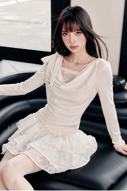 Pure Lace Knit Top Set-Up