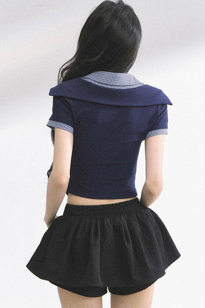 Autumn Nautical Plaid Polo Shirt