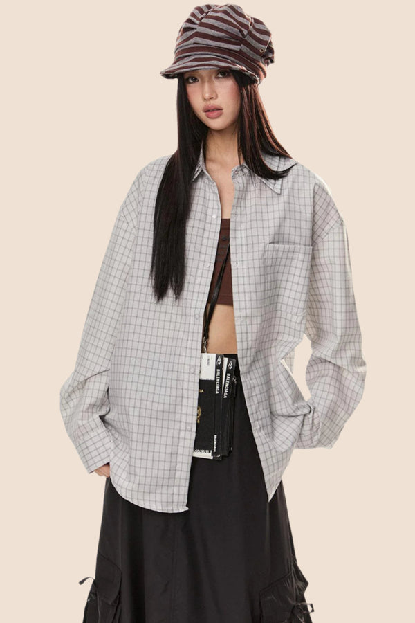 Loose Fit Double-Collar Shirt