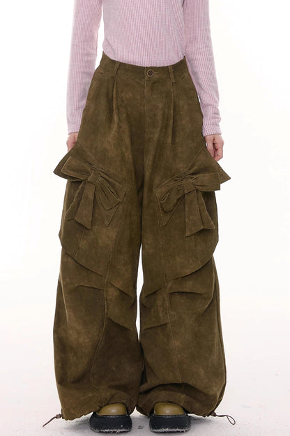 Autumn Retro Bow High Waist Slimming Trousers