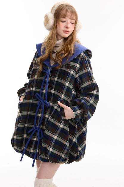 Autumn Doll Blue Woolen Coat