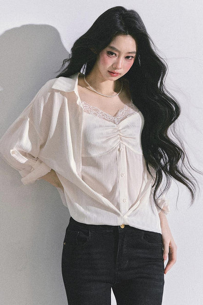 French Lace Womens Top