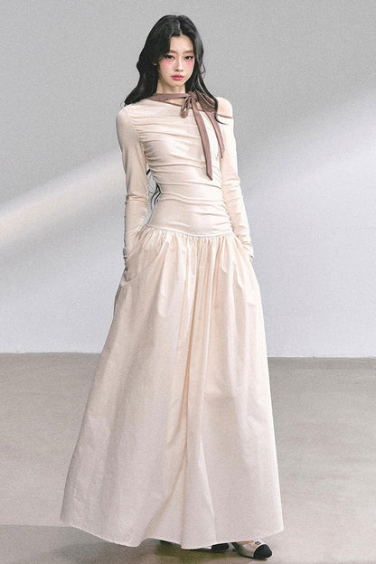 Autumn Waist Slimming Long Dress