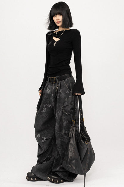 Retro Bell-Bottom Sleeve Top