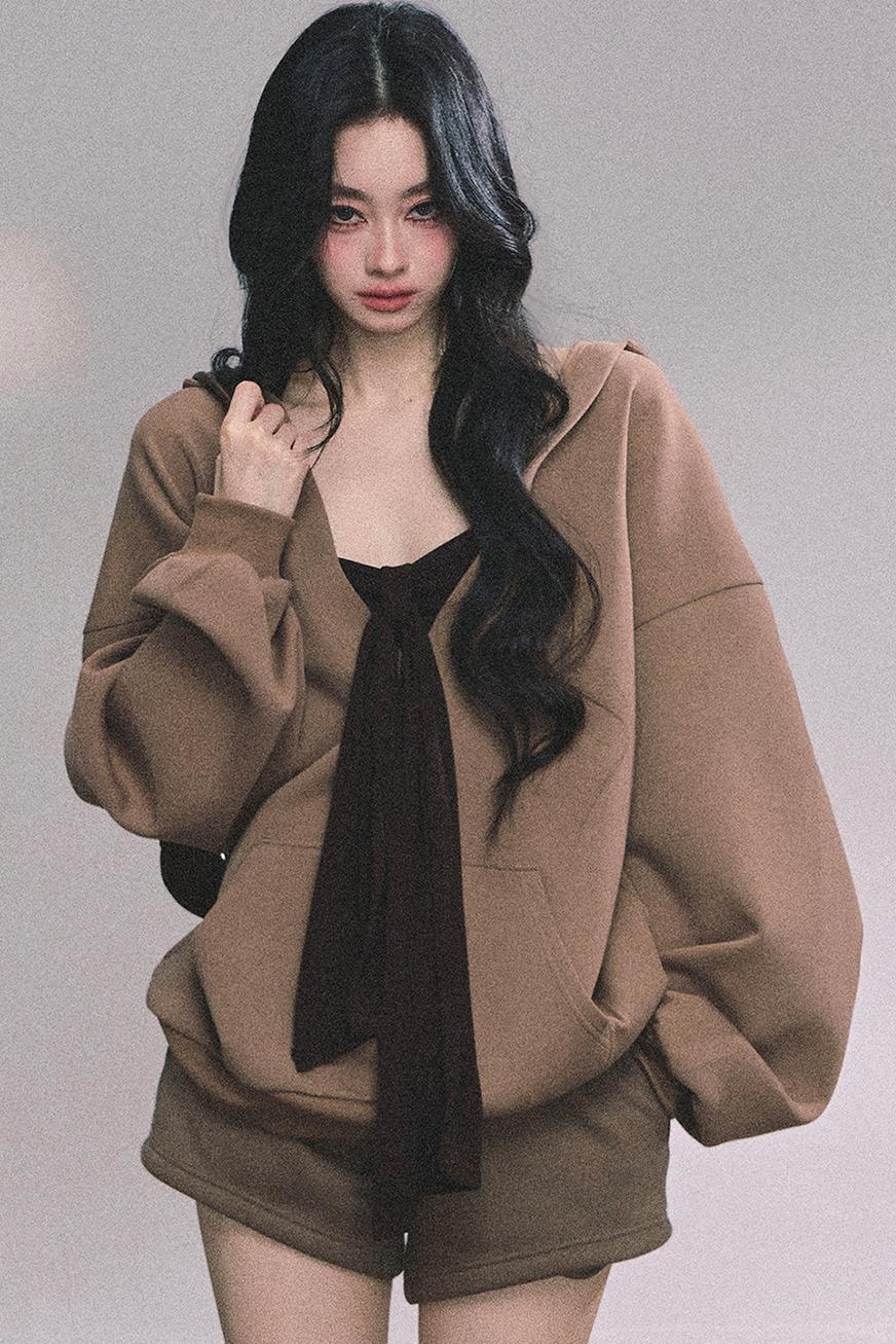 Autumn Hooded Three-Piece Set-Up