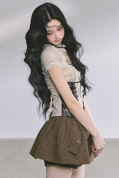 Autumn Lace Waist Top
