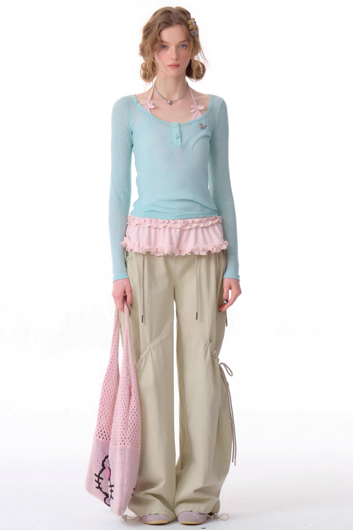 Cropped Knit Halterneck Vest