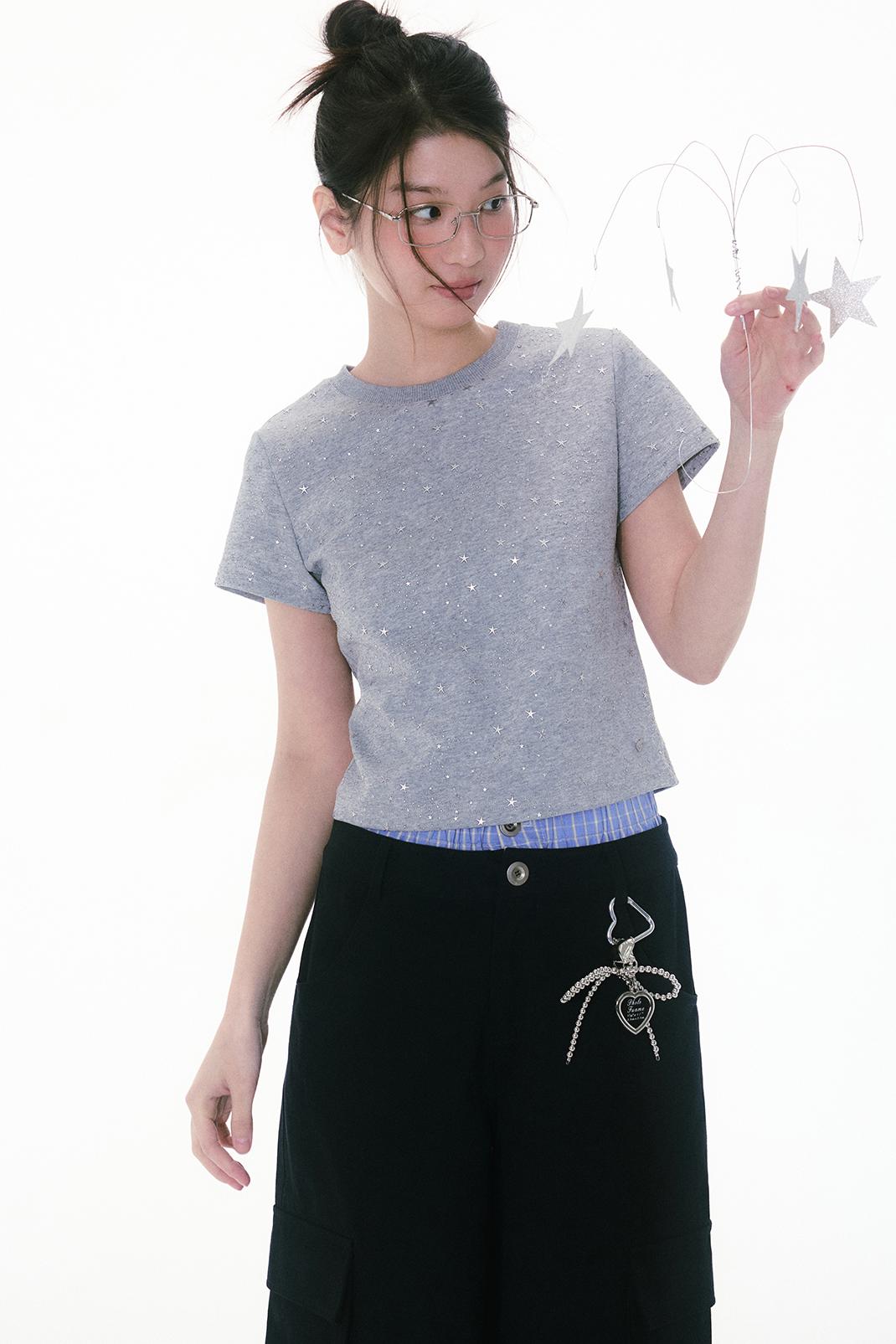 Starry Fragments Grey Tee