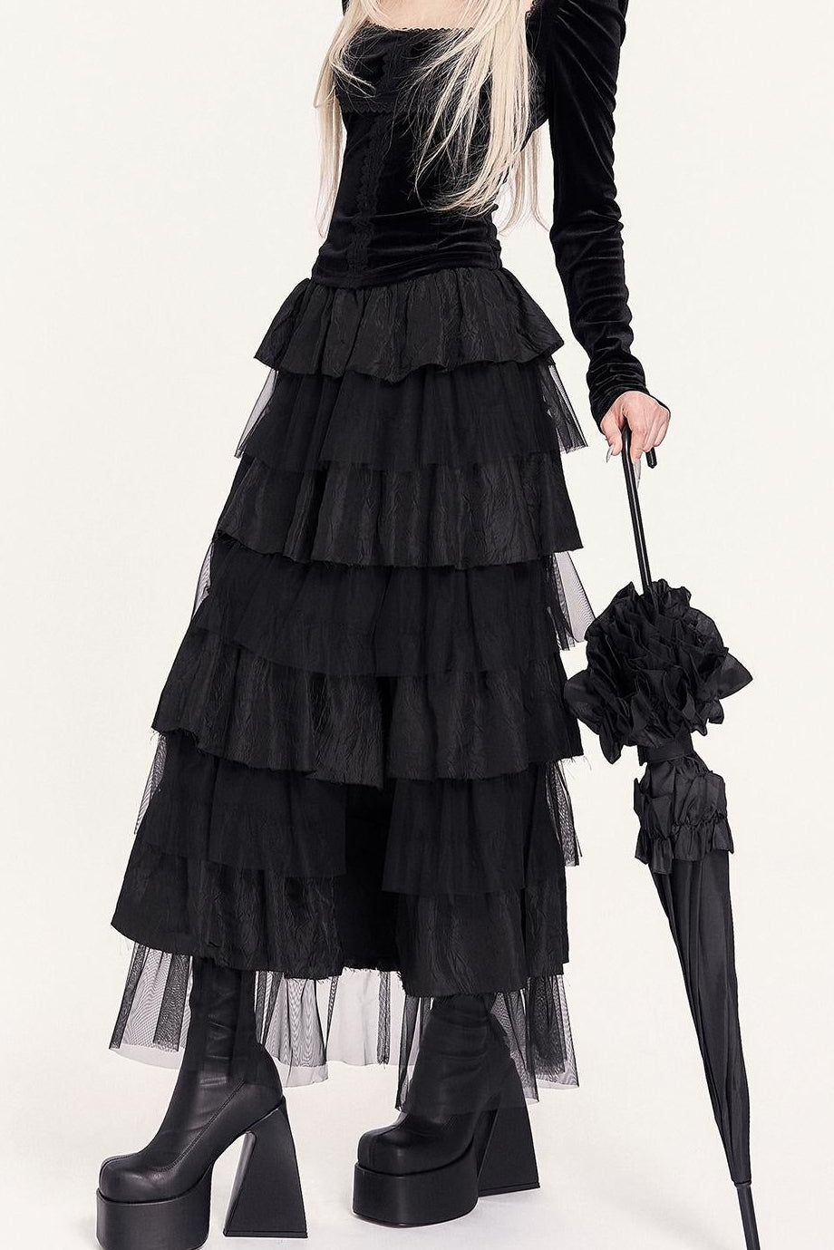 Chasing Light Mesh Cake Skirt