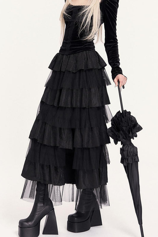 Chasing Light Mesh Cake Skirt