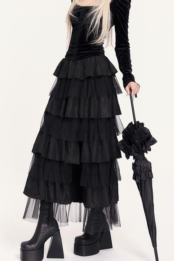 Chasing Light Mesh Cake Skirt