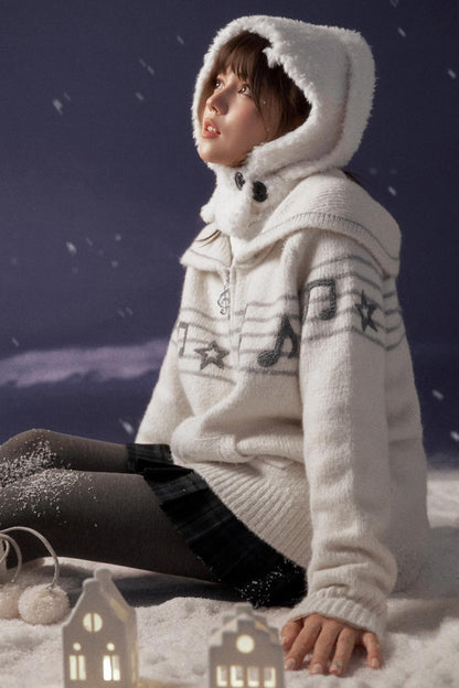 Sweet Cool Lapel Knit Sweater