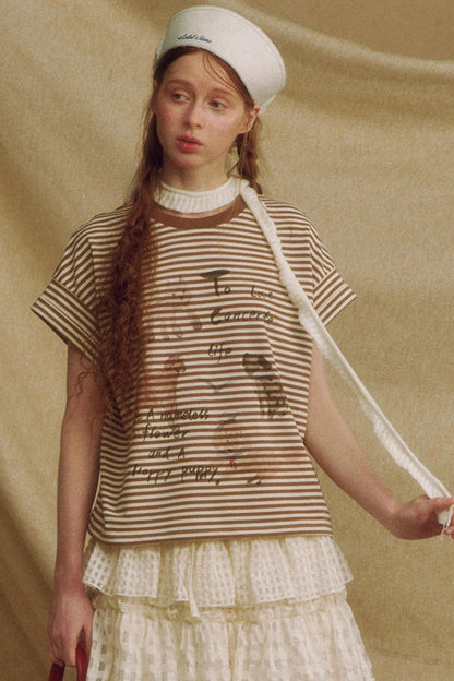 Casual Crewneck Printed T-Shirt