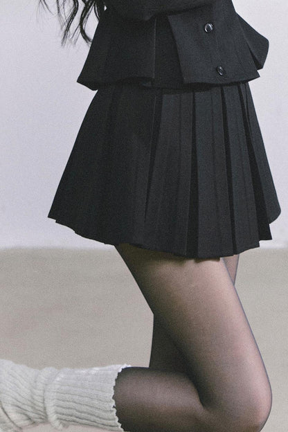 Gatsby Daughter Two-Piece Black Jacket Set-Up