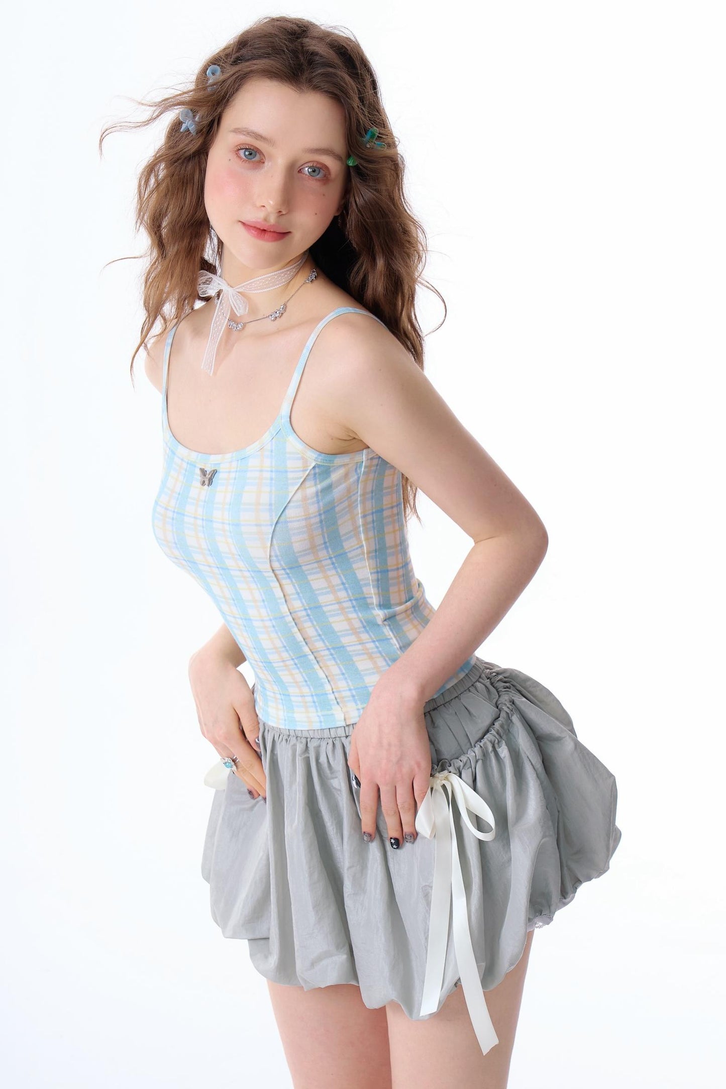 Retro Spice Girls Plaid Camisole