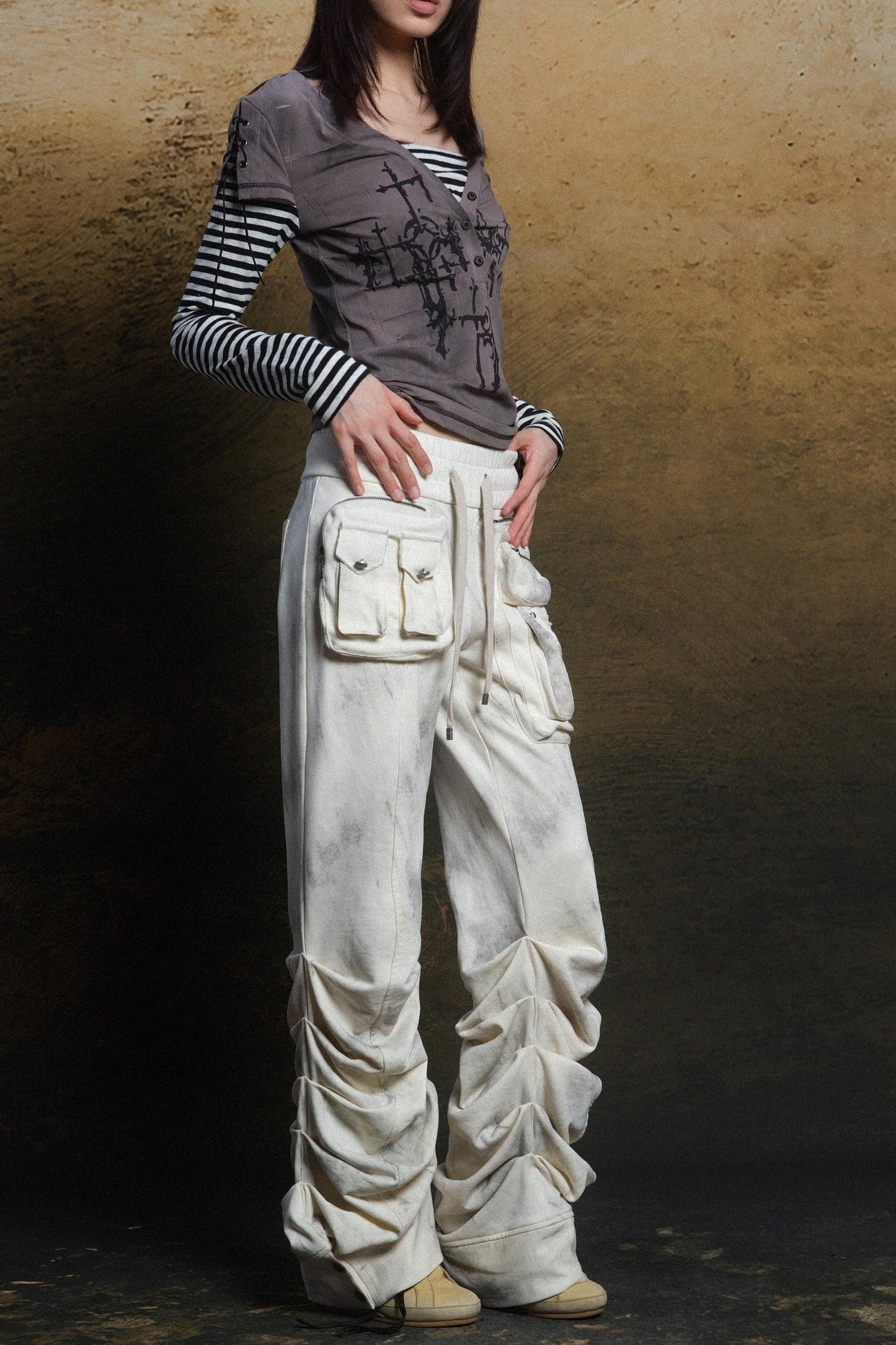 Punk Multi-Pocket Low-Waist Cargo Pants