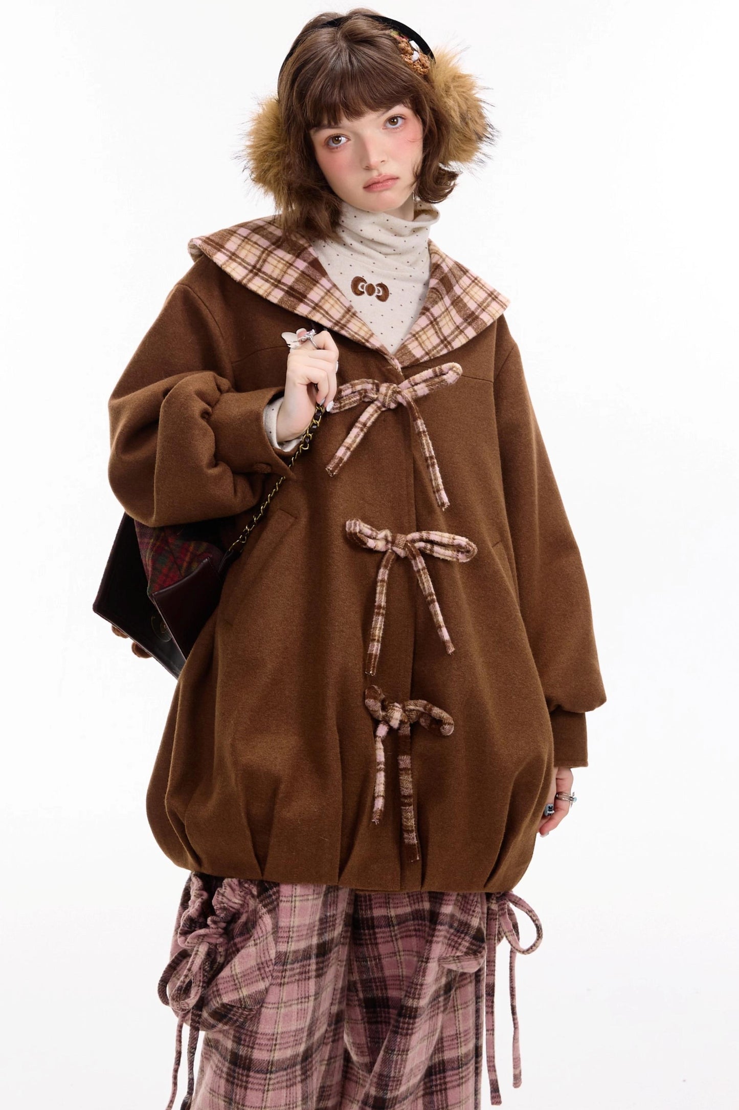 Autumn Doll Brown Woolen Coat