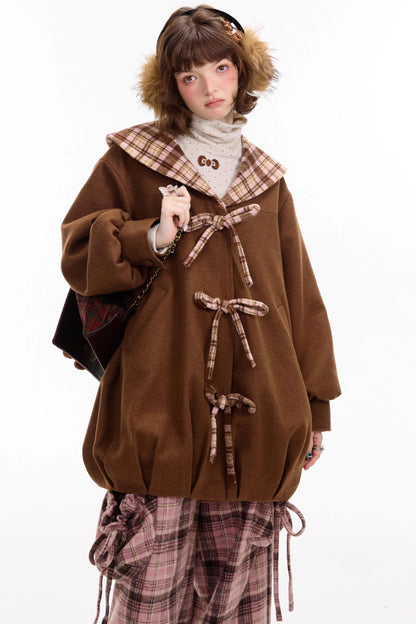 Autumn Doll Brown Woolen Coat