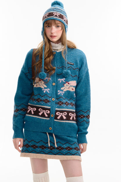 Autumn Vintage Rabbit Cardigan