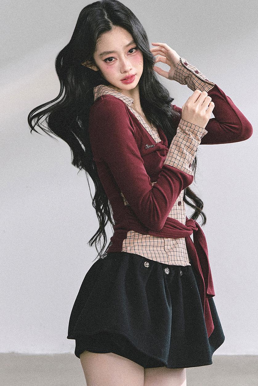 Sweet Strawberry V-Neck Top