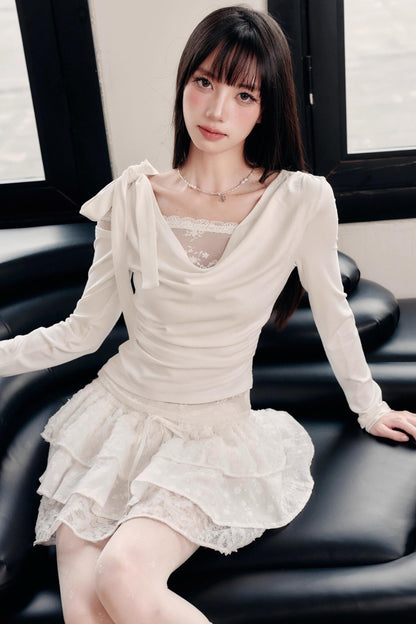 Pure Lace Knit Top Set-Up