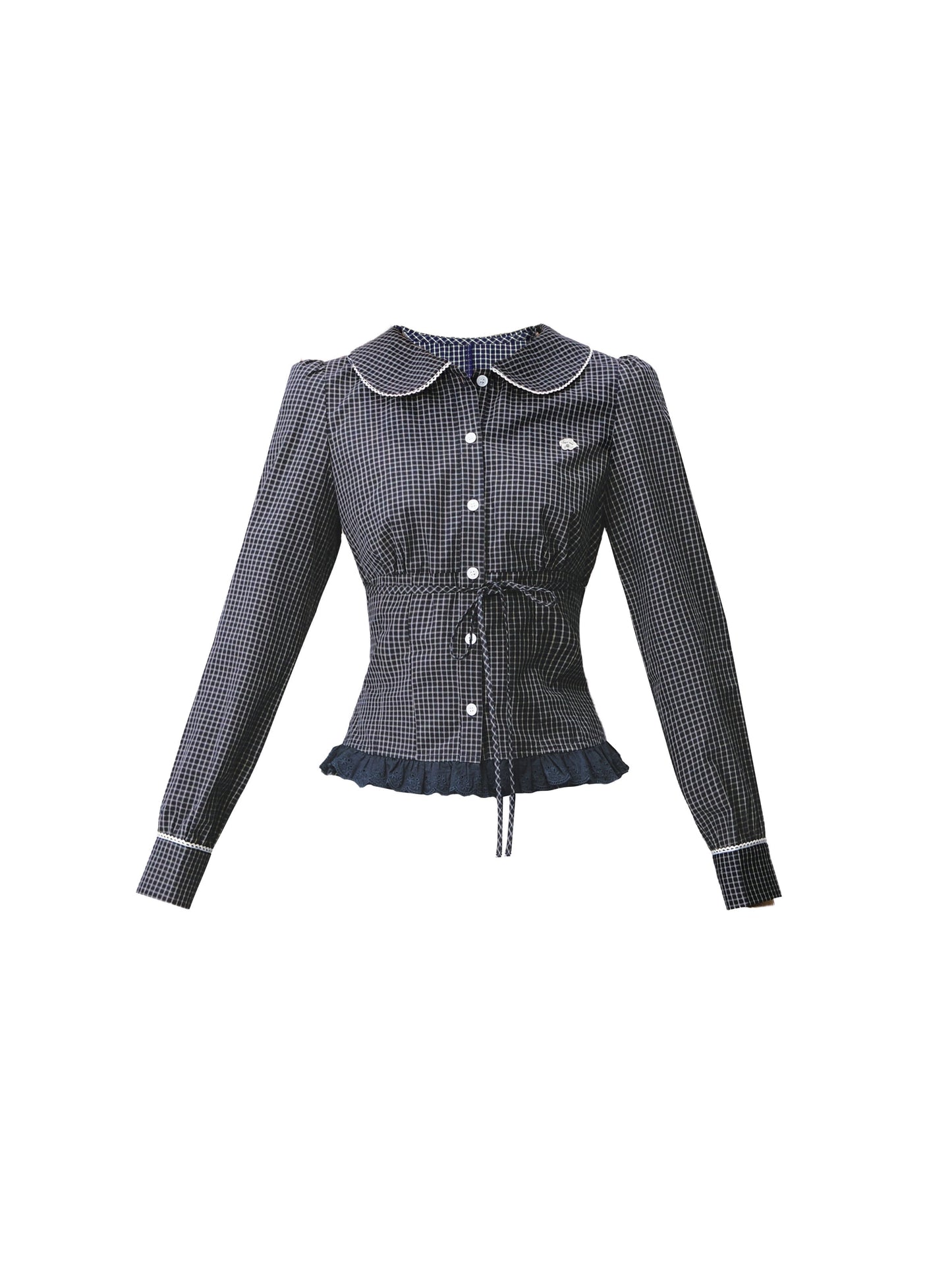 Fragile Preppy Style Shirt Skirt Set-Up