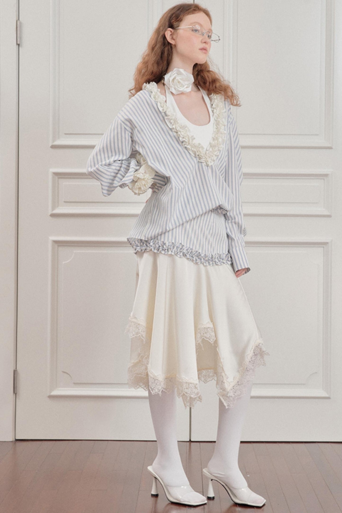 Wandering Blue Striped Blouse