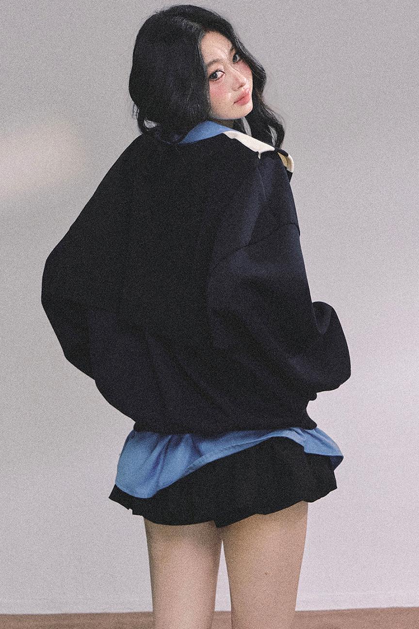 Gaozhi American Oversize Sweatshirt Set-Up