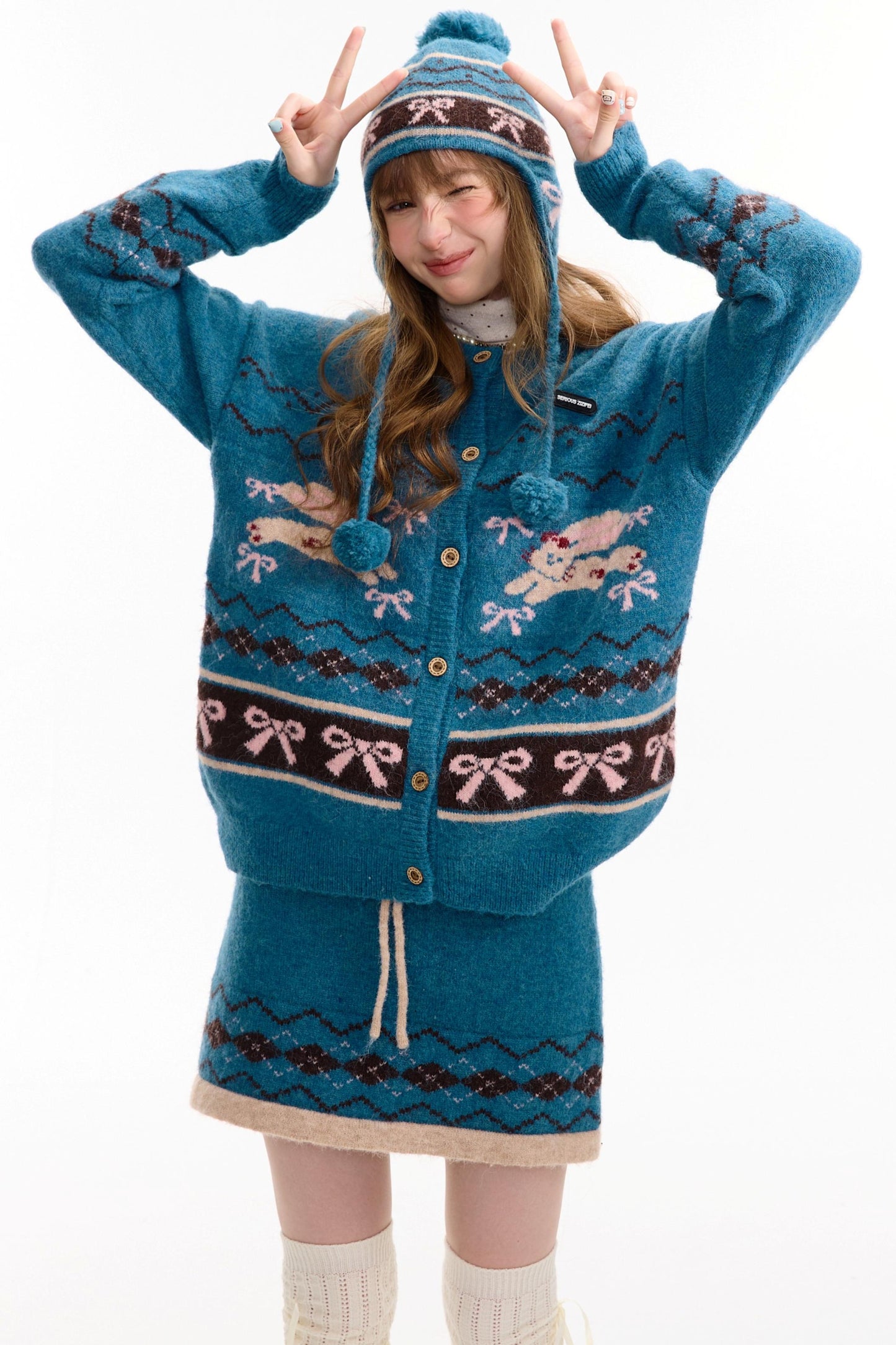 Autumn Vintage Rabbit Cardigan