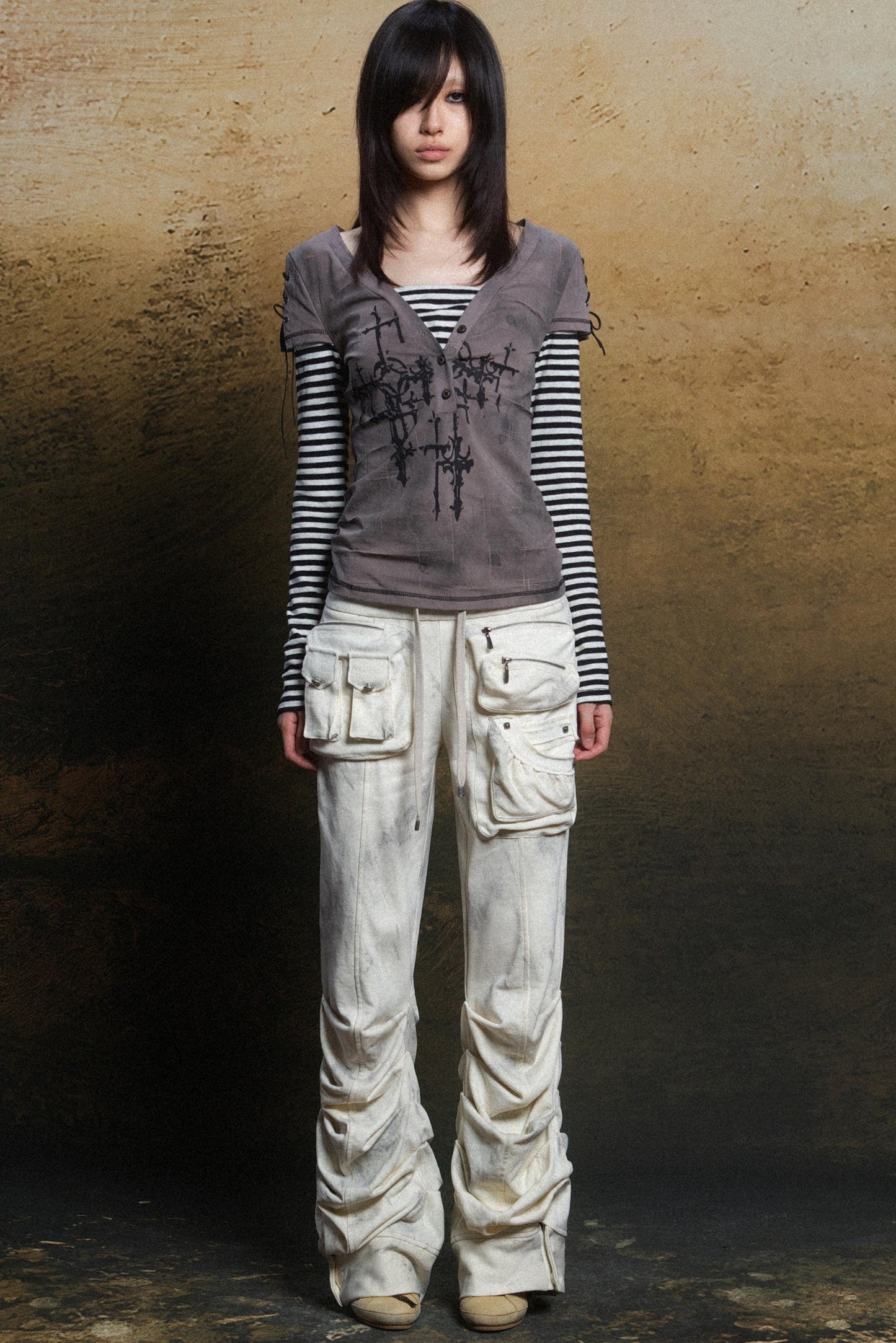 Punk Multi-Pocket Low-Waist Cargo Pants