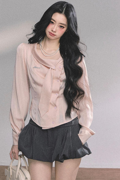 Autumn Sweet French Striped Shirt