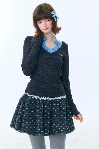 Bow Halter Knitted Top