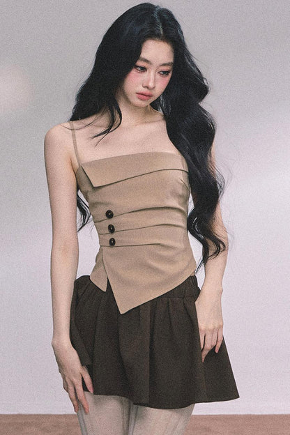 Autumn Puffy Two-Piece Skirt Set-Up