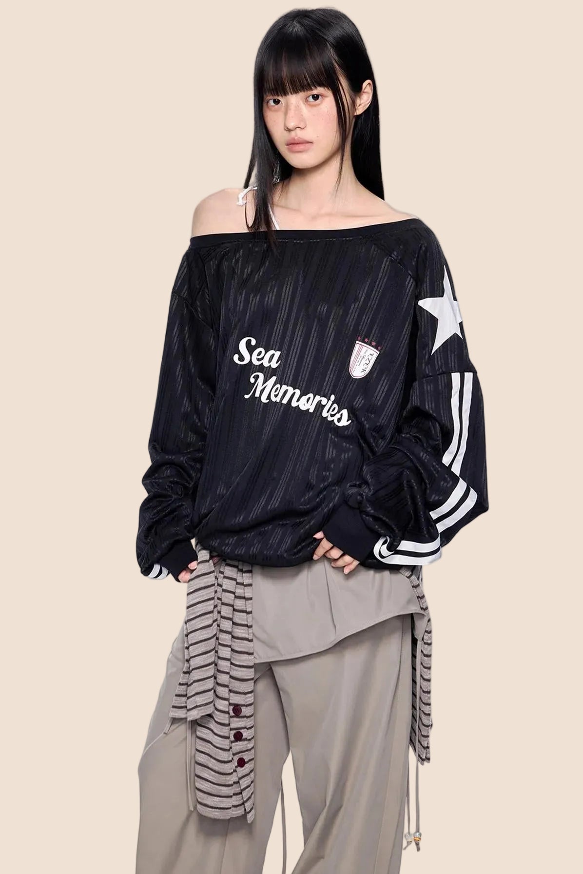 Retro Off-Shoulder Summer Top