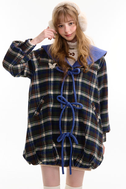 Autumn Doll Blue Woolen Coat