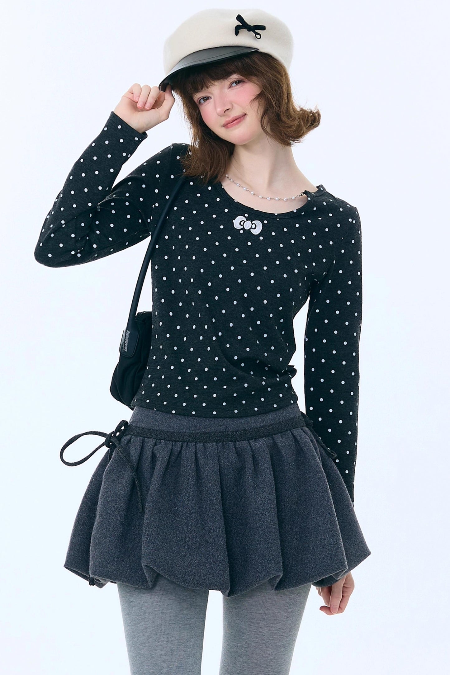 Polka Dot Knitted Top
