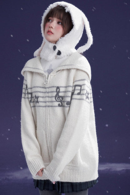 Sweet Cool Lapel Knit Sweater