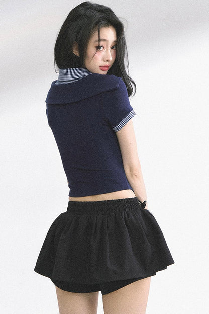 Autumn Nautical Plaid Polo Shirt