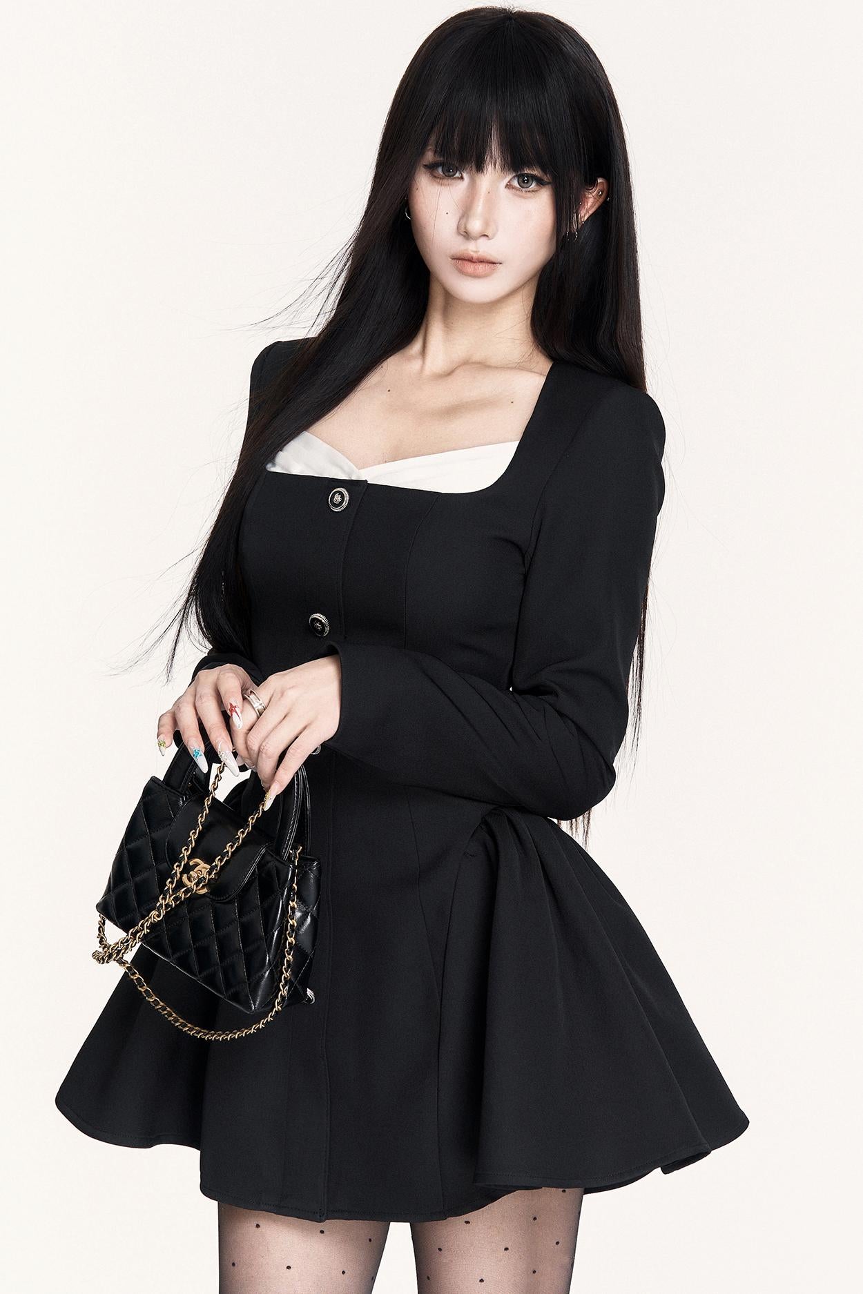 French Temperament Puffy Skirt Dress