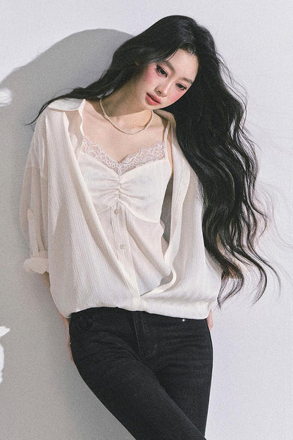 French Lace Womens Top