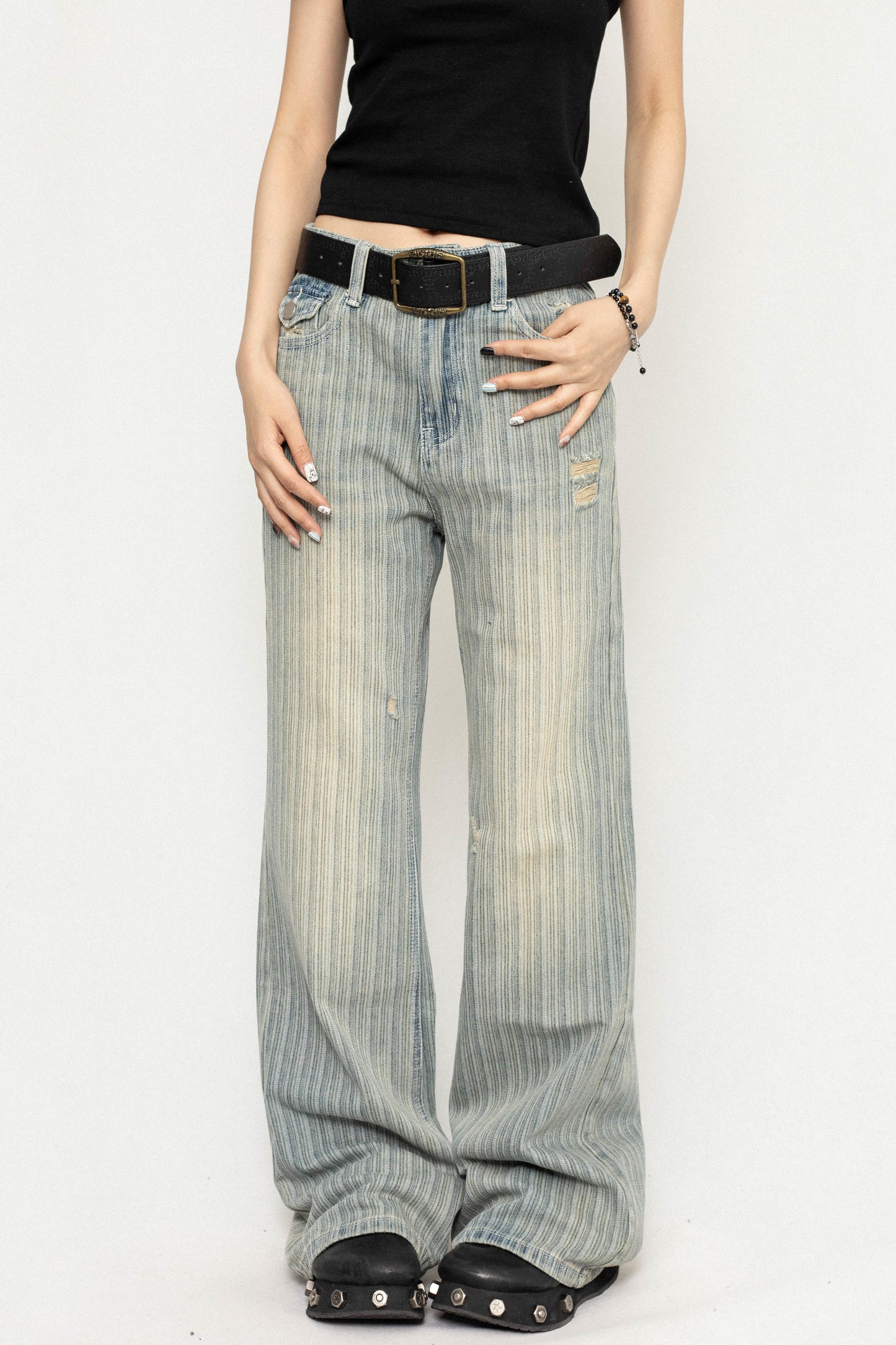 Vintage Tree Print Skinny Jeans