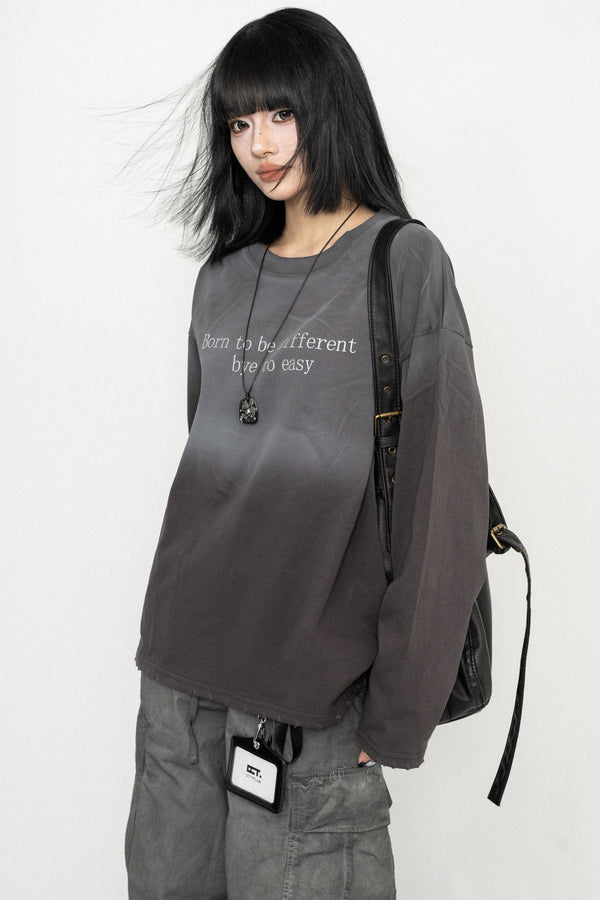 Vintage Gradient Wash Long Sleeve Tee