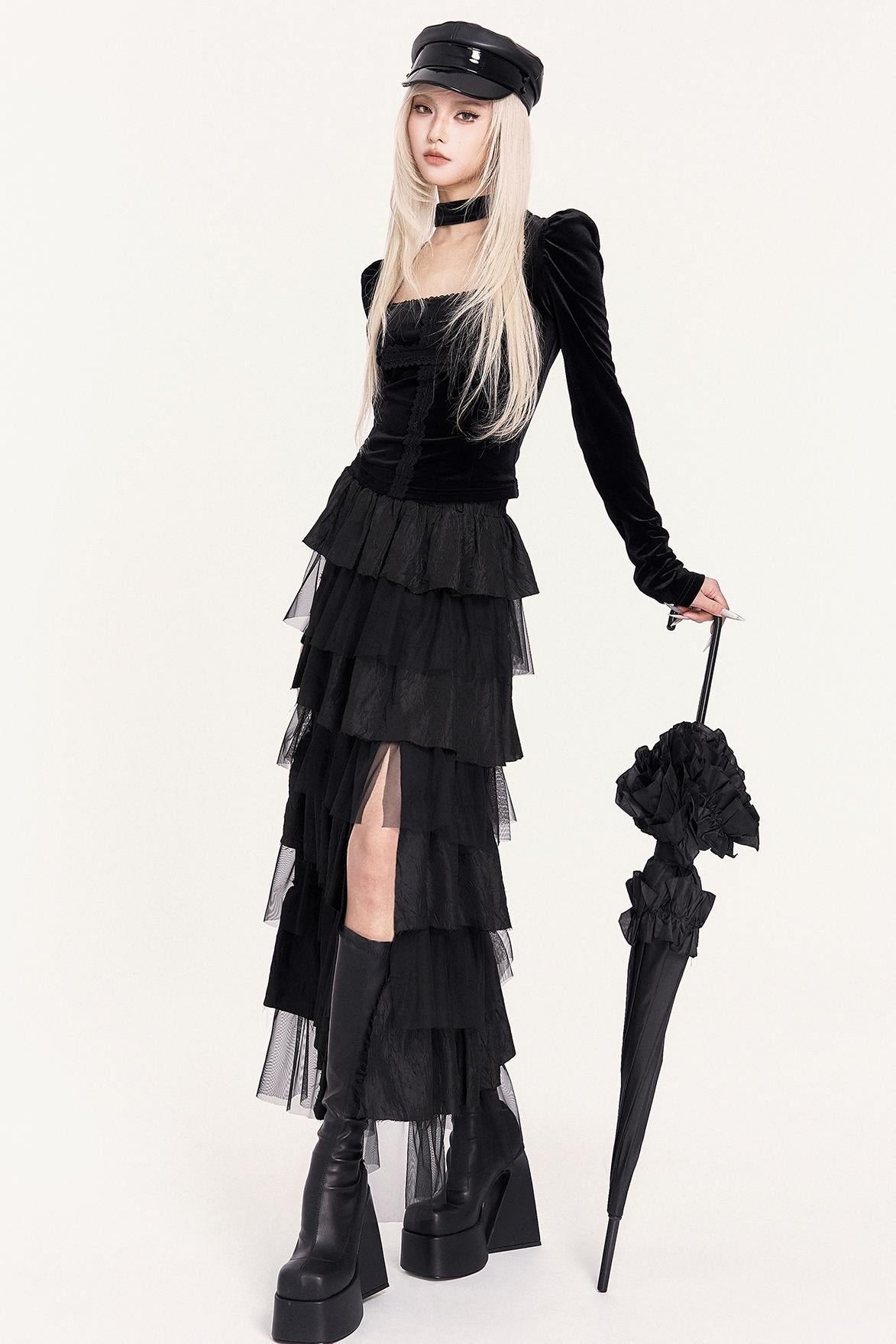 Chasing Light Mesh Cake Skirt