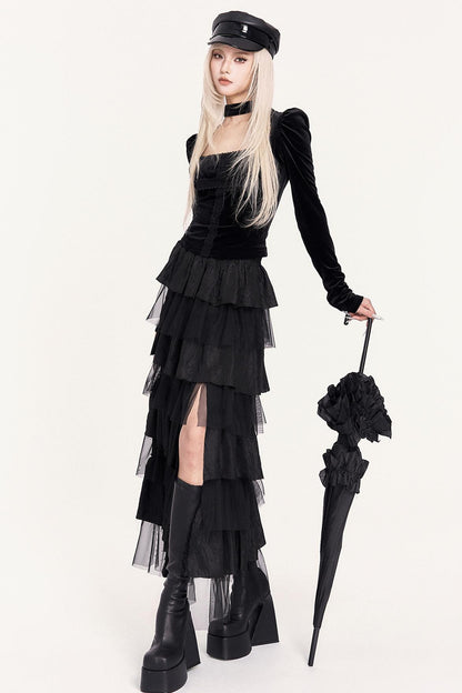 Chasing Light Mesh Cake Skirt