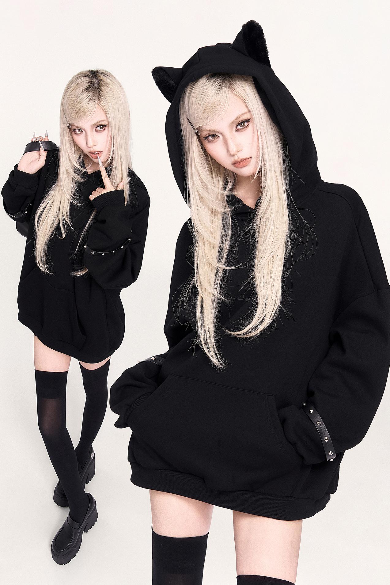 Black Cat Hooded Sweatshirt